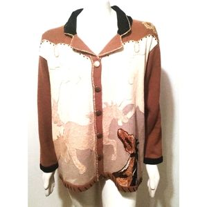 Storybook Knits horse sweater cardigan